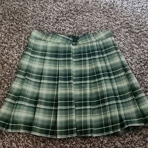Green Plaid Skirt